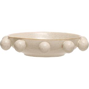 Bloomingville 9.75 Inches Stoneware Orbs and Reactive Glaze, Cream Bowl