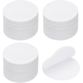 PATIKIL 2 Inches Hook and Loop Dots, 16 Sets Nylon Blend Circle Self Adhesive Tape Strong Sticky-Back Fasteners Double-Sided Adhesive Strip for Office Home Crafting, White