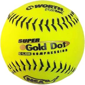 Worth | Slowpitch Softballs | NSA Approved | 12 Count | Multiple Options
