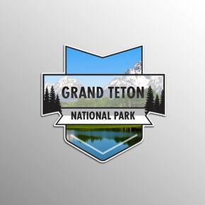 Grand Teton National Park Magnet | 4.7-Inch by 4.5-Inch | 2-Pack | 30 MIL Heavy Duty Magnetic Material | MPD935