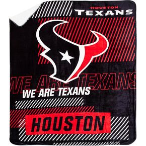 Northwest NFL Houston Texans Unisex-Adult Oversized Cloud Sherpa Throw Blanket, 60" x 70", Team Colors