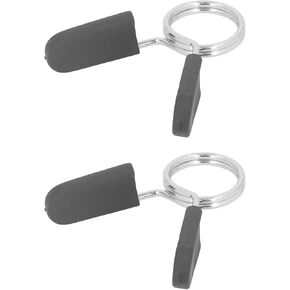 HERCHR 30mm / 1.2in Barbell Clamps, 2 pcs Dumbbell Spring Clip Collars Weightlifting Lock Buckle Gym Accessory for Weight Bar