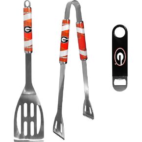 Siskiyou Sports NCAA Georgia Bulldogs Unisex 2 pc BBQ Set and Bottle Opener, Team Colors, One Size