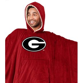 Officially Licensed NCAA Team Color Bloncho w/Logo Patch & Sherpa