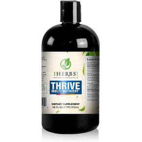 Thrive Multi-Nutrient Liquid - Alcohol Free Daily Multivitamin with Liquid Vitamin C and Vitamin B Complex – Vital Nutrients for Immune Support, Brain Support and Hair Skin Nails Vitamins, 16 Fl Oz