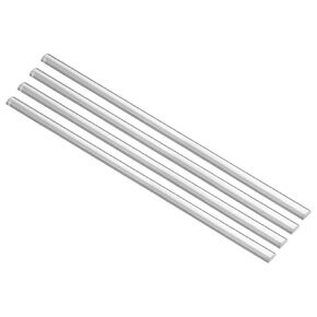 uxcell Acrylic Round Rod,5mmx10mmx250mm Clear,Semicircle Shape Solid Plastic PMMA Bar Stick 4pcs