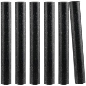 6PCS Round Acetal Copolymer Rods, 1 1/2 Inch Diameter x 12 Inch Length Opaque Black Plastic Dowels, POM Plastic Round Rod for Non Marring Fixtures