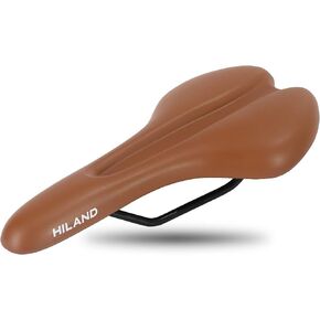 DRBIKE Comfortable Bike Seat for Men & Women, Adult Bike Saddle with Soft Foam, Wide Bicycle Saddle Replacement Universal Fit for MTB, Road, Cruiser & Indoor Bike, Waterproof, Brown/Black/Gray/White