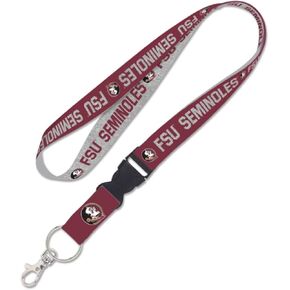 Florida State Seminoles HEATHERED Lanyard w/detachable buckle 1"