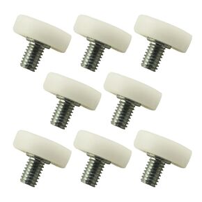 8PCS DR Bearing Nylon Drawer Wheel Plastic Pulley with Screw Metal Box Pulley Positioning Roller for Filing Cabinet Pulley Cash Register Pulley Teppan Cabinet Pulley
