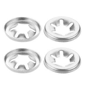 Bettomshin 20Pcs M5 x 12mm Internal Tooth Starlock Washers, 304 Stainless Steel Quick Speed Locking Washer, Push on Lock Washer Locking Clips, Used for Replacement Maintenance of Machine Parts Silver