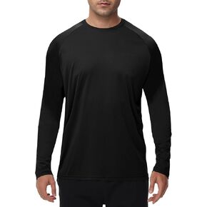 Long Sleeve Shirts for Men - Dry Fit Moisture Wicking UV UPF Sun Protection T-Shirts for Fishing Workout Swim