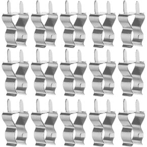 SING F LTD 200PCS Fuse Clips Silver Plated Brass PCB Mount Fuse Holder Clips for 5 x 20 mm Clamping Glass and Ceramic Tube Accessories
