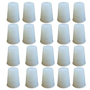 Solid Silicone Stopper, Size #0 - Pack of 20