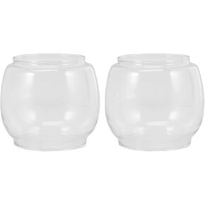 Uonlytech Glass Lamp Shades Glass Lamp Chimney Kerosene Lamp Shade Retro Chimney Glass Shade Tall Clear Oil and Kerosene Lamp Chimney Replacement for Vintage Oil Lamps Transparent 2pcs Glass Lamps
