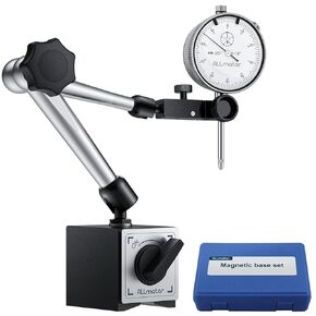 Digital Dial Indicator with Magnetic Base 176lbs (80 kg) Magnetic Base with Storage Case,0-1 Inch Dial Indicator Gage Gauge Set for 3D Printer Lathe Workshop Woodworking
