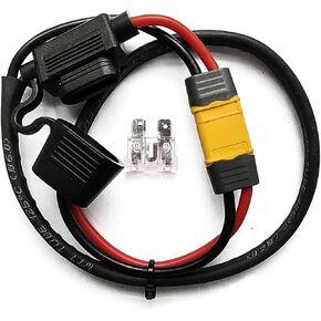 E-Bike Power Cables Lithium Battery Controller XT60 Female Male Plug 14AWG Fuse Wire Accessories for E-Bike