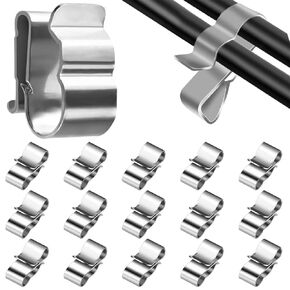 Trailer Frame Wire Clips Stainless Steel Wire Clip 15pcs Solar Panel Cable Clip 23mm Double Wire Clips Clamps for PV Wiring Boat Cable Boat Trailer
