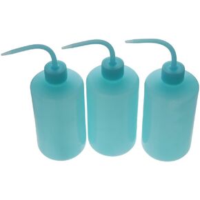 3Pcs 500ml Tattoo Bottle, Plastic Wash Bottles, Convenient Bottle, Lab Squeeze Bottle, Wash Tattoo Accessories, Watering Irrigation Cans(Black)