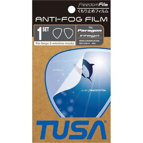 TUSA Anti-Fog Freedom Film for Scuba/Snorkeling Masks, Large 2-Window