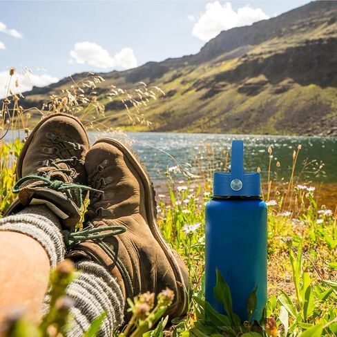 Straw lid for Wide Mouth Water Bottle 12oz 32oz 40oz 64oz 128oz, Compatible With Hydroflask Bottle, Replacement Cap Straw Cap With Big Nozzle, Lid with Straws and Brush with Flexible Handle﻿ in Kuwait