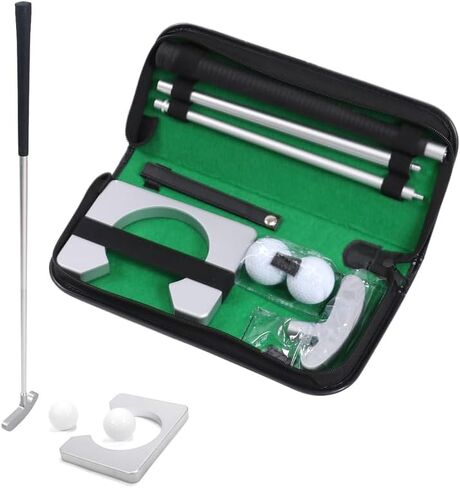 مجموعة مضرب الجولف المحمولة من HOWTRUE مع كوب ثقب و2 قطعة من كرات الجولف لممارسة مضرب الجولف طقم مضرب الجولف في الأماكن المغلقة/الخارجية هدية الجولف in Kuwait
