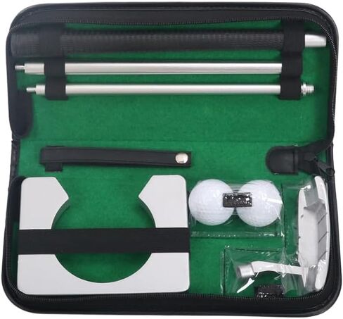 مجموعة مضرب الجولف المحمولة من HOWTRUE مع كوب ثقب و2 قطعة من كرات الجولف لممارسة مضرب الجولف طقم مضرب الجولف في الأماكن المغلقة/الخارجية هدية الجولف in Kuwait