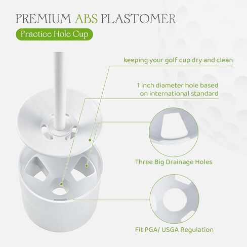 Leitee Golf Hole Cup Practice Putting Green Hole Cups ABS Plastic Golf Cups Golf Putting Cup for Outdoor Backyard ABS Plastic Golf Cups in Saudi Arabia