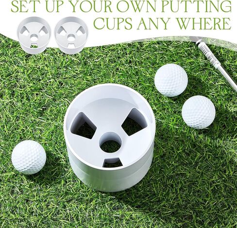 Leitee Golf Hole Cup Practice Putting Green Hole Cups ABS Plastic Golf Cups Golf Putting Cup for Outdoor Backyard ABS Plastic Golf Cups in Saudi Arabia