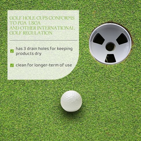 Leitee Golf Hole Cup Practice Putting Green Hole Cups ABS Plastic Golf Cups Golf Putting Cup for Outdoor Backyard ABS Plastic Golf Cups in Saudi Arabia
