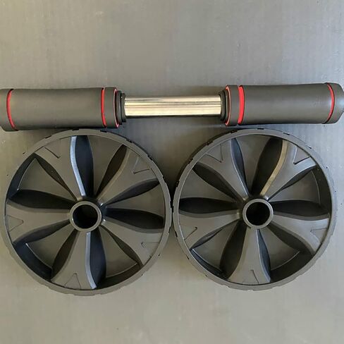 عجلة شياوكيس آب رولر - معدات تمارين البطن لتدريبات القوة الأساسية والبطن الصعبة مع بساط الركبة، جهاز دوار للبطن لتدريب القوة الأساسية (أسود) in Kuwait