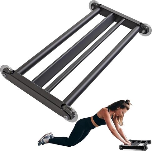 SELEWARE Glute Ham Glider Heavy Duty Ab Glider Machine with Urethane Wheels for Smooth Abdominal & Leg Workouts V-Bar Design for Secure Grip Ideal for Hamstring Curls Hip Raises Glute Bridges & More in Saudi Arabia