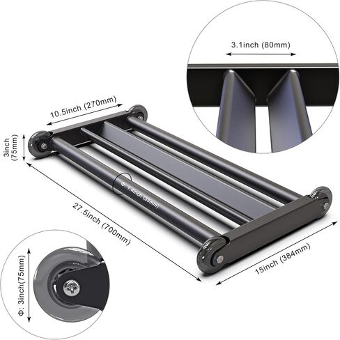SELEWARE Glute Ham Glider Heavy Duty Ab Glider Machine with Urethane Wheels for Smooth Abdominal & Leg Workouts V-Bar Design for Secure Grip Ideal for Hamstring Curls Hip Raises Glute Bridges & More in Saudi Arabia