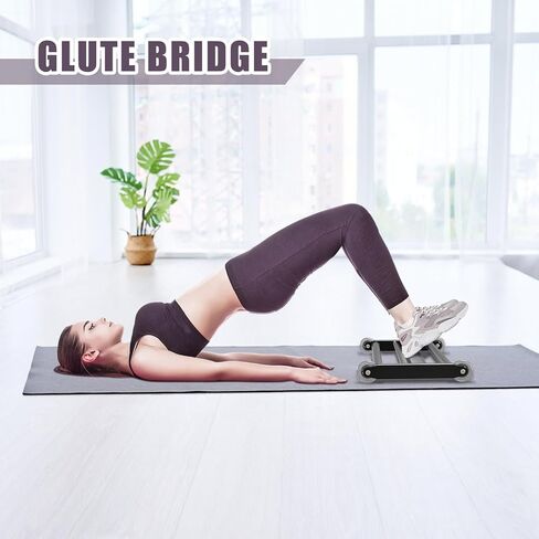 SELEWARE Glute Ham Glider Heavy Duty Ab Glider Machine with Urethane Wheels for Smooth Abdominal & Leg Workouts V-Bar Design for Secure Grip Ideal for Hamstring Curls Hip Raises Glute Bridges & More in Saudi Arabia