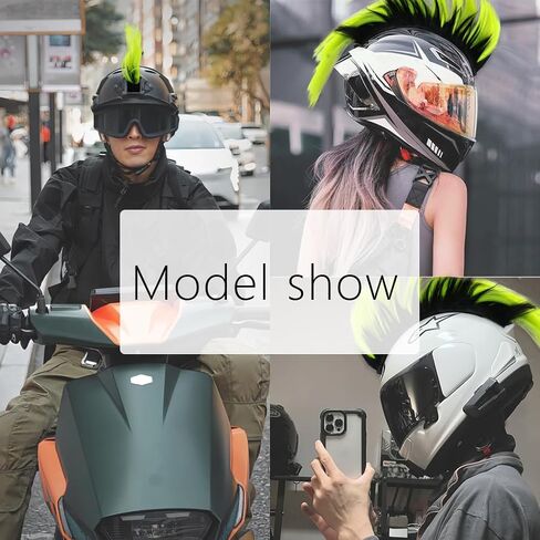 Helmet Wigs Haair Helmet Mohawk Helmet Decoration Hawk for Motorcycle Bicycle Snowboarding Skiing Biking Cycling Helmets in Saudi Arabia