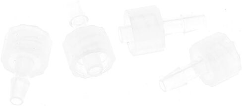 10Pcs Male Luer Lock, 1/8" PP Hose Barb Adapter, 3.2mm Hose Barb Screw, Transparent Quick Connector Plug with Lock Ring for Food Machinery in Saudi Arabia