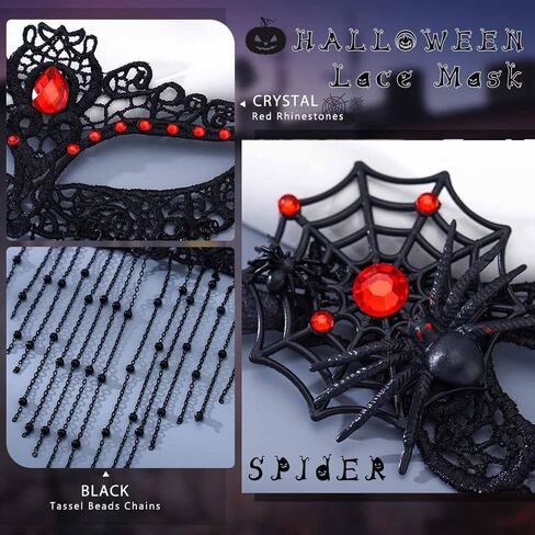 Tgirls Rhinestone Masquerade Mask Tassel Beaded Masquerade Lace Masks Crystal Face Mask Costume Party Eye Mask in Kuwait