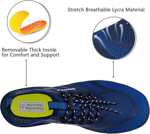 WateLves أحذية مائية للرجال والنساء، أحذية سباحة للشاطئ حافي القدمين، جوارب مائية سريعة الجفاف، أحذية حمام السباحة لركوب الأمواج واليوجا والتمارين الرياضية المائية in Kuwait