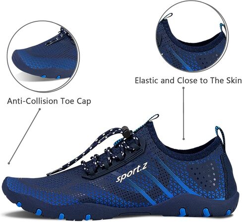 WateLves أحذية مائية للرجال والنساء، أحذية سباحة للشاطئ حافي القدمين، جوارب مائية سريعة الجفاف، أحذية حمام السباحة لركوب الأمواج واليوجا والتمارين الرياضية المائية in Kuwait