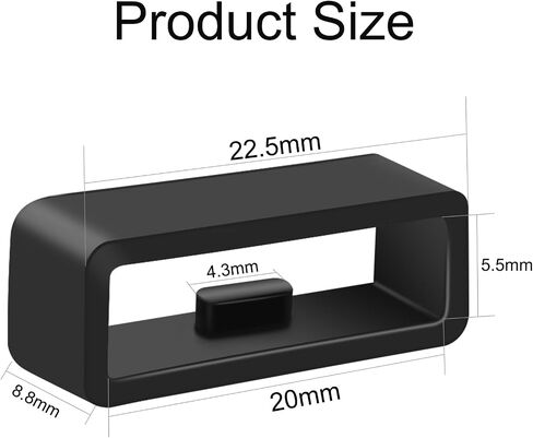 Band Keepers for Garmin Vivoactive 5 3/Forerunner 645 245 165 55/Venu Sq/Vivomove/Fenix 7S 6S 5S Watch Bands, Silicone Replacement Watch Band Loop/Holder/Retainer/Fastener Rings in Saudi Arabia