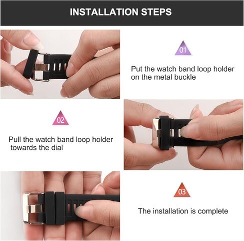 Band Keepers for Garmin Vivoactive 5 3/Forerunner 645 245 165 55/Venu Sq/Vivomove/Fenix 7S 6S 5S Watch Bands, Silicone Replacement Watch Band Loop/Holder/Retainer/Fastener Rings in Saudi Arabia