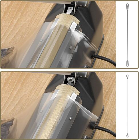 ماكينة إغلاق الأكياس الدافعة مقاس 8 بوصة، ماكينة سدادة حرارية يدوية للأكياس البلاستيكية، طقم بديل متضمن، أسود... in Kuwait