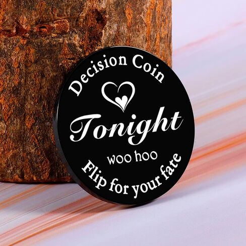 Valentines Day Gifts for Him Her Tonight Not Tonight Decision Gifts for Boyfriend Girlfriend Husband Wife Anniversary Bridal Shower Gift Wedding Engagement Stocking Stuffers for Women Men Double-Sided in Saudi Arabia