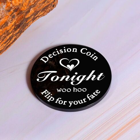 Valentines Day Gifts for Him Her Tonight Not Tonight Decision Gifts for Boyfriend Girlfriend Husband Wife Anniversary Bridal Shower Gift Wedding Engagement Stocking Stuffers for Women Men Double-Sided in Saudi Arabia