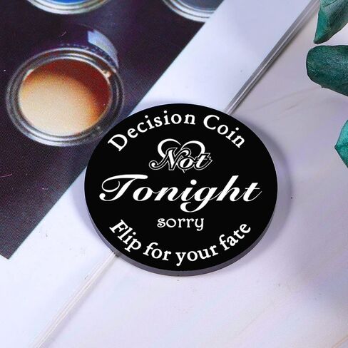 Valentines Day Gifts for Him Her Tonight Not Tonight Decision Gifts for Boyfriend Girlfriend Husband Wife Anniversary Bridal Shower Gift Wedding Engagement Stocking Stuffers for Women Men Double-Sided in Saudi Arabia