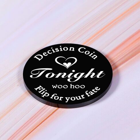 Valentines Day Gifts for Him Her Tonight Not Tonight Decision Gifts for Boyfriend Girlfriend Husband Wife Anniversary Bridal Shower Gift Wedding Engagement Stocking Stuffers for Women Men Double-Sided in Saudi Arabia