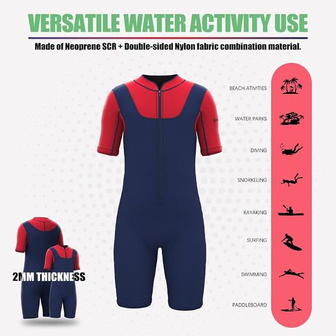 Kids Wetsuit for Boys Girls 3/2mm Shorty Full Wet Suit Thermal for Swimming Surfing in Cold Water in Saudi Arabia
