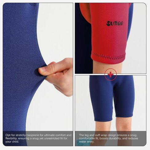 Kids Wetsuit for Boys Girls 3/2mm Shorty Full Wet Suit Thermal for Swimming Surfing in Cold Water in Saudi Arabia