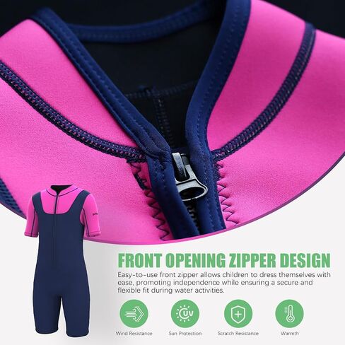 Kids Wetsuit for Boys Girls 3/2mm Shorty Full Wet Suit Thermal for Swimming Surfing in Cold Water in Saudi Arabia