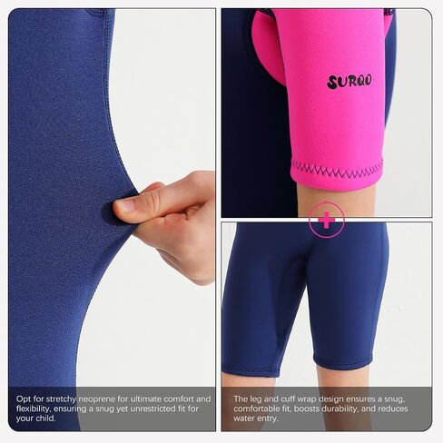 Kids Wetsuit for Boys Girls 3/2mm Shorty Full Wet Suit Thermal for Swimming Surfing in Cold Water in Saudi Arabia